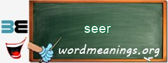 WordMeaning blackboard for seer